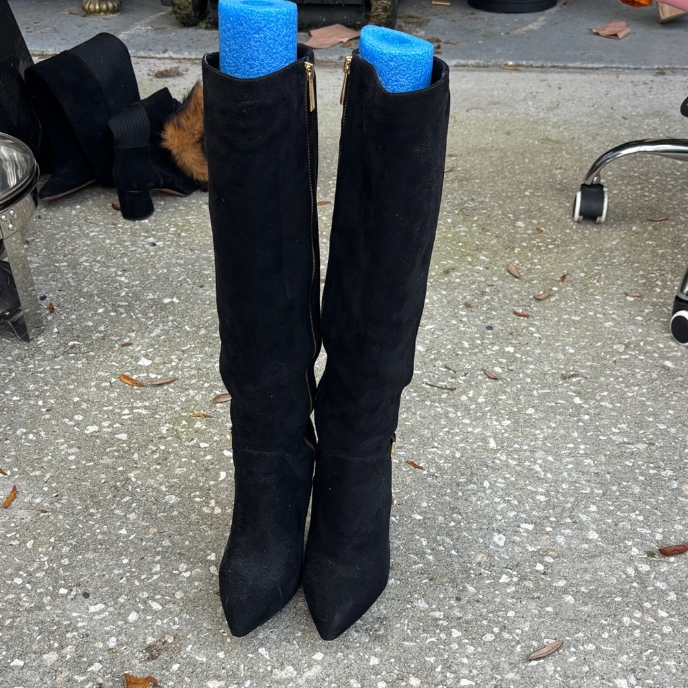 MICHAEL Michael Kors Black suede Knee Boots